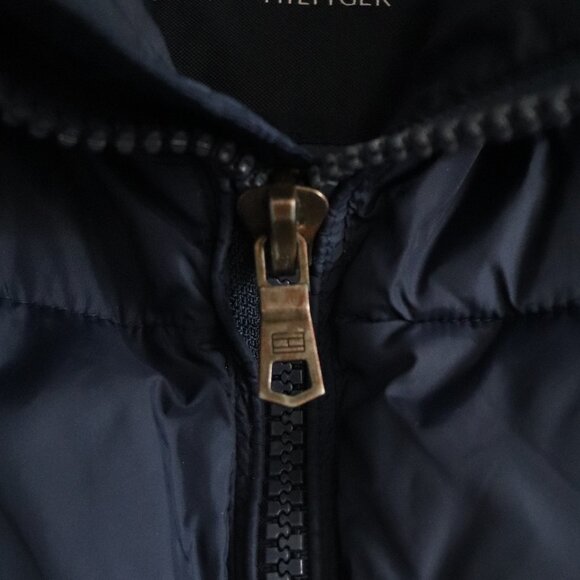 Tommy Hilfiger Mens Blue Sz L Quilted Full Zip Outdoor Puffer Jacket Coat - Picture 5 of 16